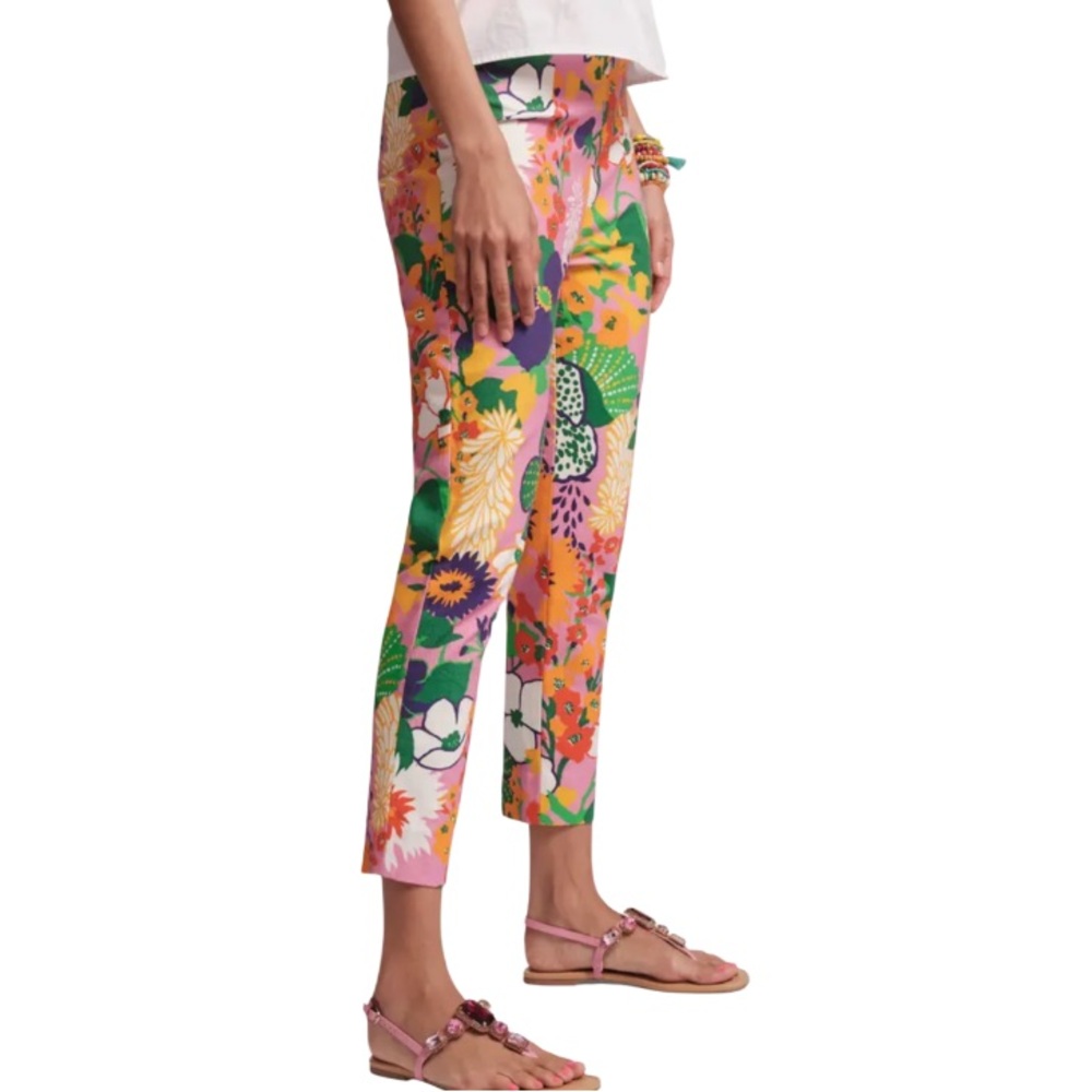 FRANCES VALENTINE Lucy Pant in Pink/Multi Botanical Bash sz 16 - Picture 5 of 8
